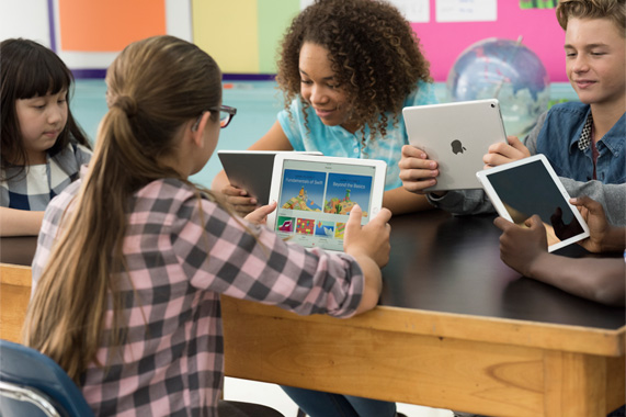 Students reading